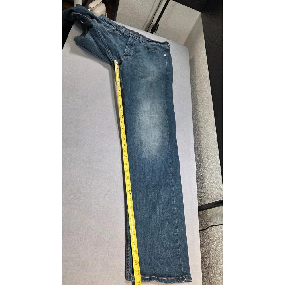 Levis 505 Regular Fit Mens Jeans 34x34 Medium Wash Blue Straight Leg Denim‎